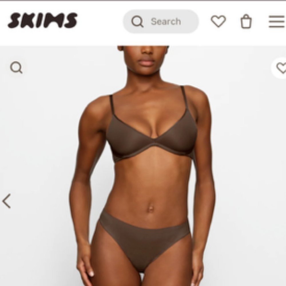 Skims Weightless Scoop Bra Espresso 36D NWT